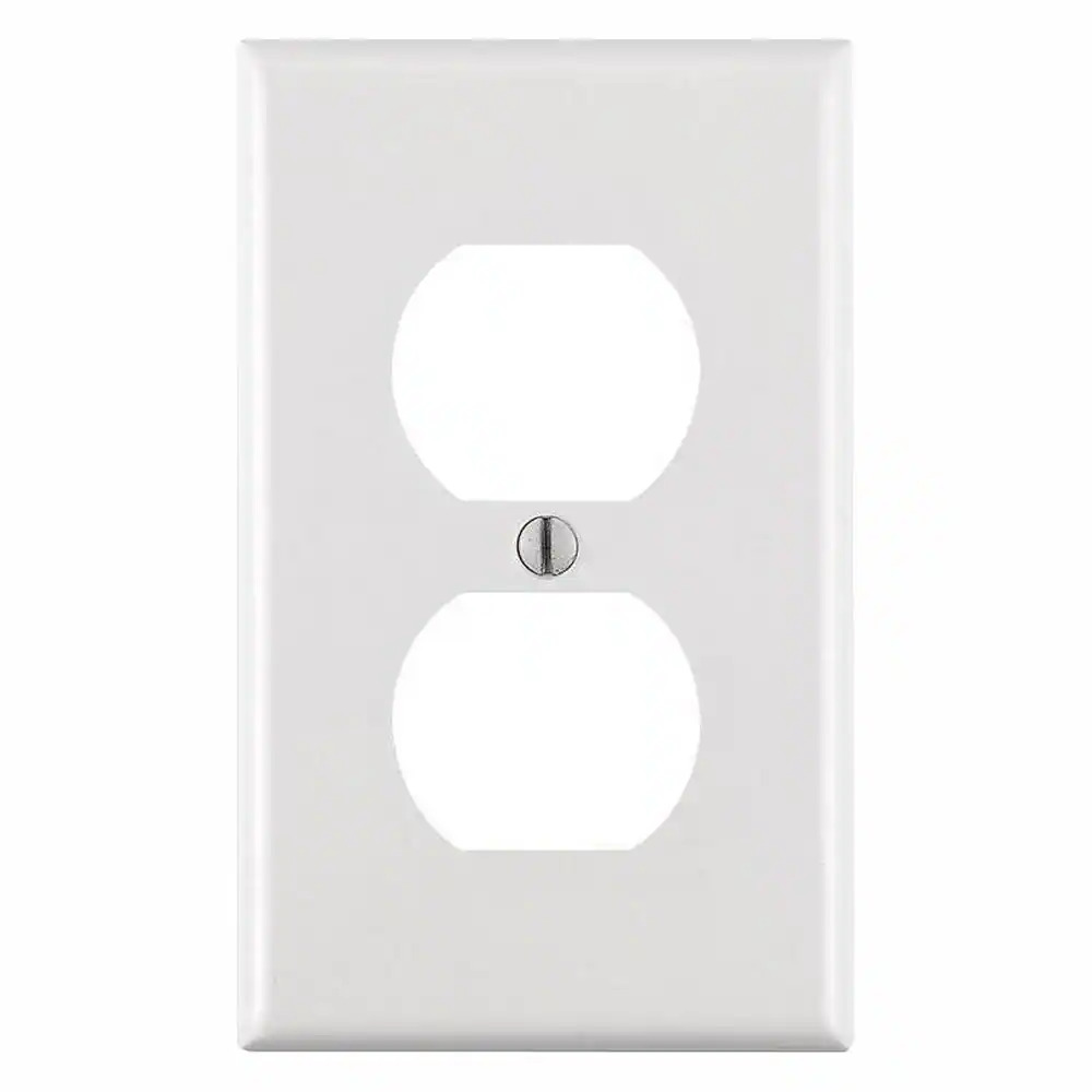 Leviton 1-Gang Duplex Receptacle Wall Plate White 10-Pack